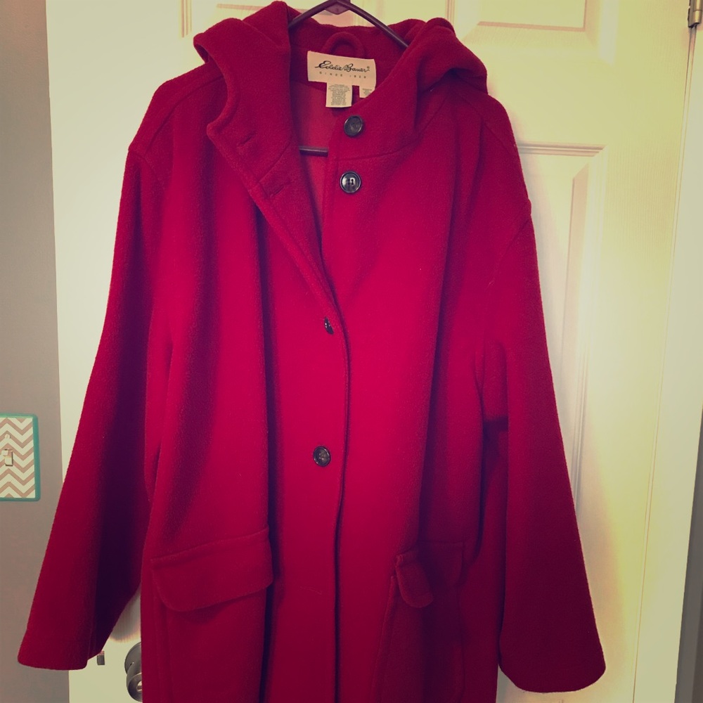 Eddie Bauer Women’s wool blend hooded coat